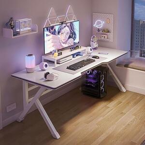 Gamer asztal minőségi íróasztal fehér 140x60x75 cm OTK-W2