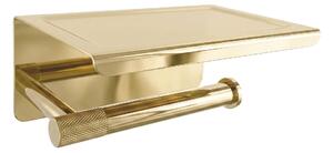 WC-papír tartó polccal 6613 Modern Gold