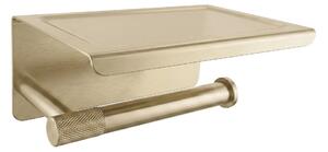 WC-papír tartó polccal 6613 Modern Gold Brush