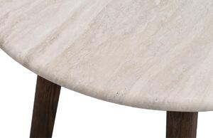 Bézs színű kő oldalasztal ROWICO TARANSAY 60 cm