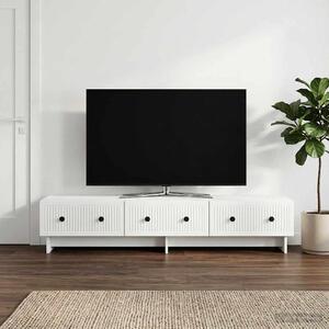 TV szekrény fiókkal Fehér 147 x 34,5 x 30 cm Szerelt Fa