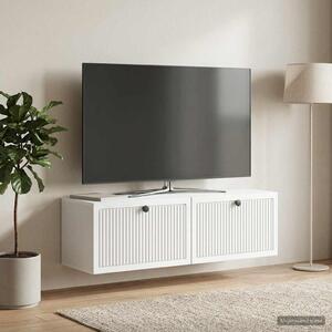 Fali TV szekrény Fehér 98 x 31 x 30 cm Szerelt Fa
