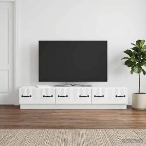 TV szekrény fiókkal Fehér 147 x 34,5 x 27 cm Szerelt Fa