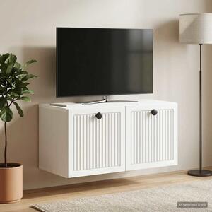 Fali TV szekrény Fehér 59,5 x 31 x 30 cm Szerelt Fa
