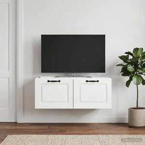 Fali TV szekrény Magasfényű Fehér 78,5 x 31 x 30 cm Szerelt Fa