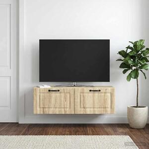 Fali TV szekrény Sonoma Tölgy 98 x 31 x 30 cm Szerelt Fa