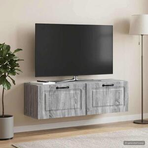 Fali TV szekrény Szürke Sonoma 98 x 31 x 30 cm Szerelt Fa