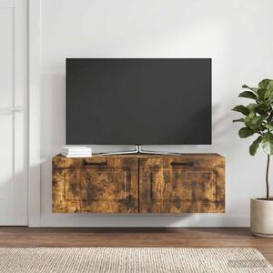 Fali TV szekrény Füstös Tölgy 98 x 31 x 30 cm Szerelt Fa