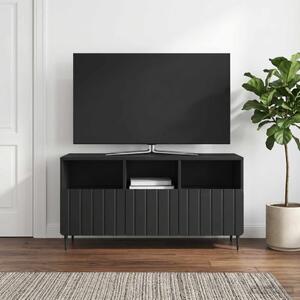 TV szekrény fiókkal Fekete 102 x 34,5 x 50 cm Szerelt Fa