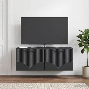 Fali TV szekrény Fekete 78,5 x 41 x 30 cm Szerelt Fa