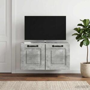 Fali TV szekrény Betonszürke 59,5 x 41 x 30 cm Szerelt Fa