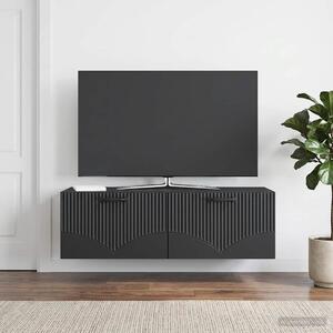 Fali TV szekrény Fekete 98 x 41 x 30 cm Szerelt Fa