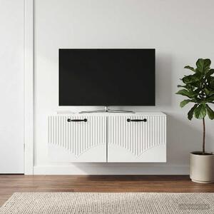 Fali TV szekrény Magasfényű Fehér 78,5 x 41 x 30 cm Szerelt Fa