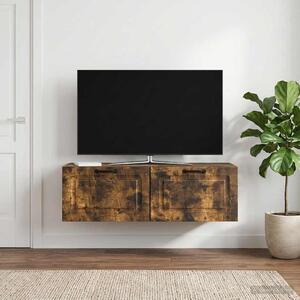 Fali TV szekrény Füstös Tölgy 98 x 41 x 30 cm Szerelt Fa