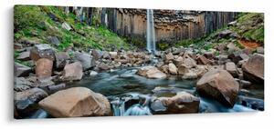 Kép - Svartifossi vízesés, Izland (120x50 cm)