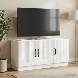TV szekrény Magasfényű Fehér 99 x 34,5 x 47 cm Szerelt Fa