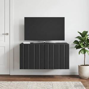 Fali TV szekrény 59,5 x 41 x 30 cm Fekete Szerelt Fa