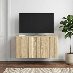 Fali TV szekrény 59,5 x 41 x 30 cm Sonoma Tölgy Szerelt Fa