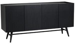 Fekete kőris komód ROWICO SPRINGDALE 160 x 43 cm