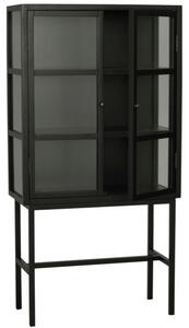Fekete fa vitrin ROWICO MARSHALLE 160 x 85 cm