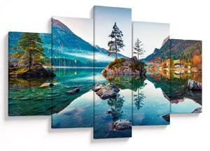 Kép - Lake Hintersee, Bajor - Alpok, Ausztria (150x105 cm)