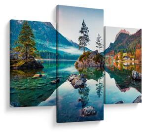 Kép - Lake Hintersee, Bajor - Alpok, Ausztria (90x60 cm)