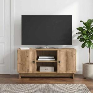 TV szekrény 102 x 34,5 x 50 cm Kézműves Tölgy Szerelt Fa