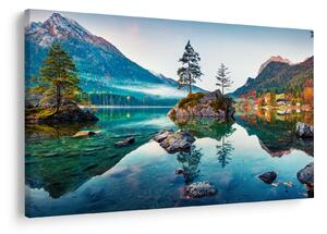Kép - Lake Hintersee, Bajor - Alpok, Ausztria (90x60 cm)