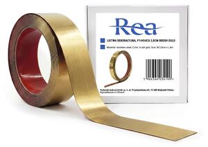 Öntapadós dekorációs szegélyléc Rea P14454CA 3,8cm Brush Gold