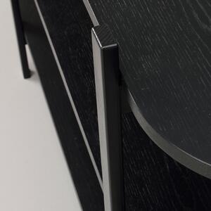 Rowico Fekete tölgy fésülködőasztal RICHMOND TOLSON 144 x 39 cm