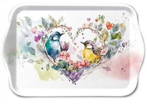 Műanyag kistálca - 13x21cm - Loving birds