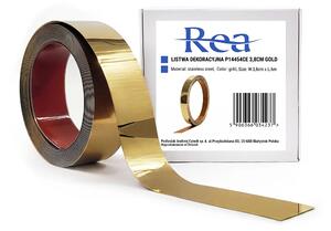 Öntapadós dekorációs szegélyléc Rea P14454CA 3,8cm Gold