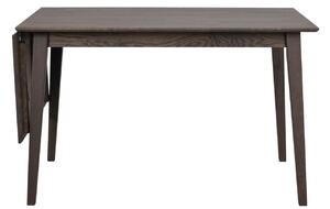 Sötétbarna tölgy összecsukható étkezőasztal ROWICO FILIPPA 120/165 x 80 cm