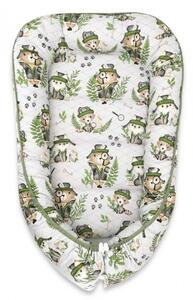 Baby Shop babafészek 55x75 cm - Természetes nyomozók szürke