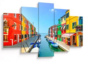 Kép - Burano sziget, Velence, Olaszország (150x105 cm)