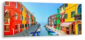 Kép - Burano sziget, Velence, Olaszország (120x50 cm)