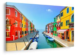 Kép - Burano sziget, Velence, Olaszország (90x60 cm)