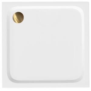 Zuhanytálca Rea Belmond White 80x80 Brush Gold