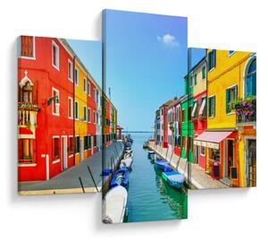 Kép - Burano sziget, Velence, Olaszország (90x60 cm)
