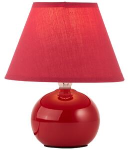 Primo - Kerámia éjjeli lámpa, piros, E14 1x40W - BRILLIANT-61047/01