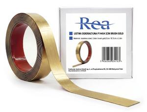 Öntapadós dekorációs szegélyléc Rea P14454 2cm Brush Gold
