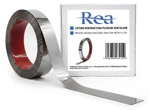 Öntapadós dekorációs szegélyléc Rea P14454B 2cm Silver