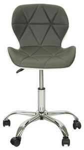 NERO szürke-fehér irodai szék eko bőrből