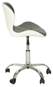 NERO szürke-fehér irodai szék eko bőrből