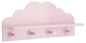 CLOUD rózsaszín gyerekpolc akasztóval
