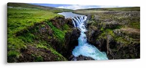Egy kép a vízesésről a sziklák között (120x50 cm)