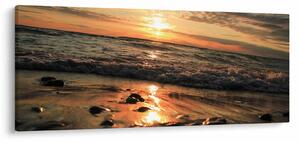 Kép - Naplemente az óceán mellett (120x50 cm)