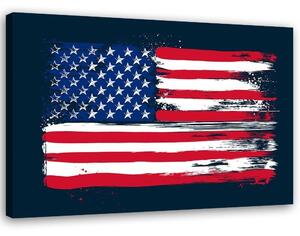 Gario Vászonkép Amerikai zászló - Dr.Monekers Méret: 60 x 40 cm