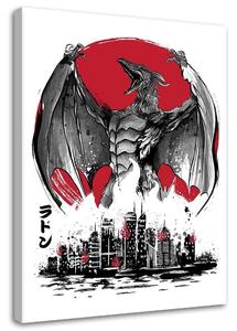 Kép Godzilla, szárnyas szörny - Dr.Monekers Méretek: 40 x 60 cm, Kivitelezés: Vászonkép