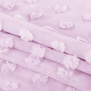 LUNARE rózsaszín függöny hímzett mintával 140x250 cm